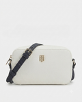 Bolsa Tommy Hilfiguer blanca con azul