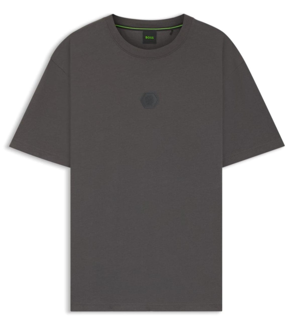 BOSS Playera Gris Oscuro Emblema Minimalista