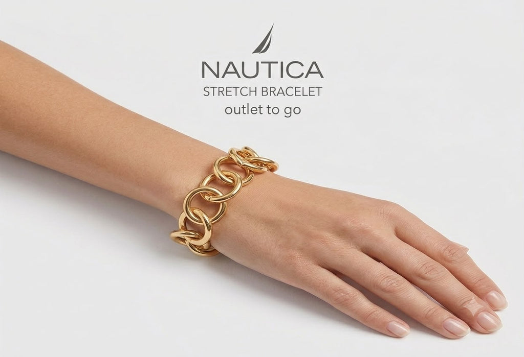 Nautica Pulsera Stretch Eslabones Dorados