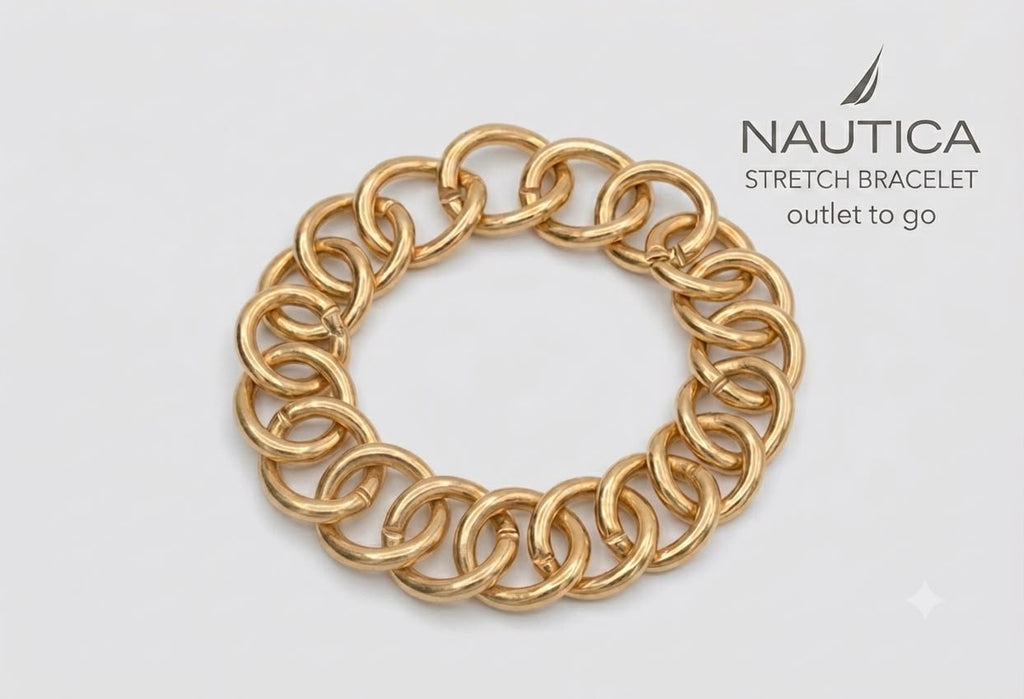 Nautica Pulsera Stretch Eslabones Dorados
