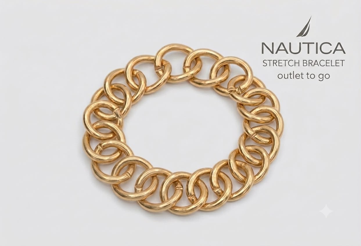 Nautica Pulsera Stretch Eslabones Dorados