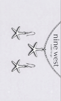 Nine West Set Collar y Aretes Estrella de Mar Plateado