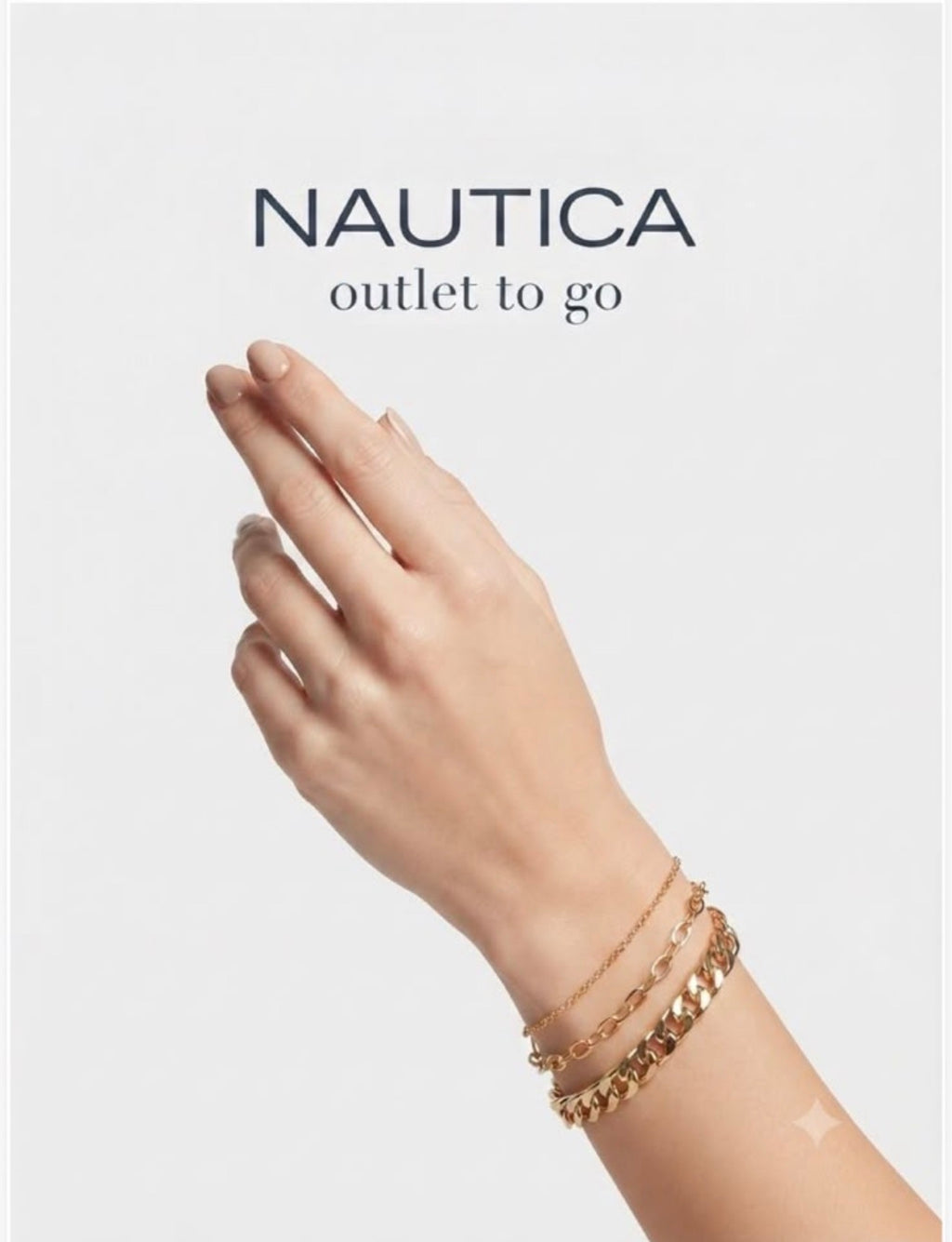 Nautica Set de tres brazaletes Dorados