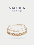 Nautica Set de tres brazaletes Dorados
