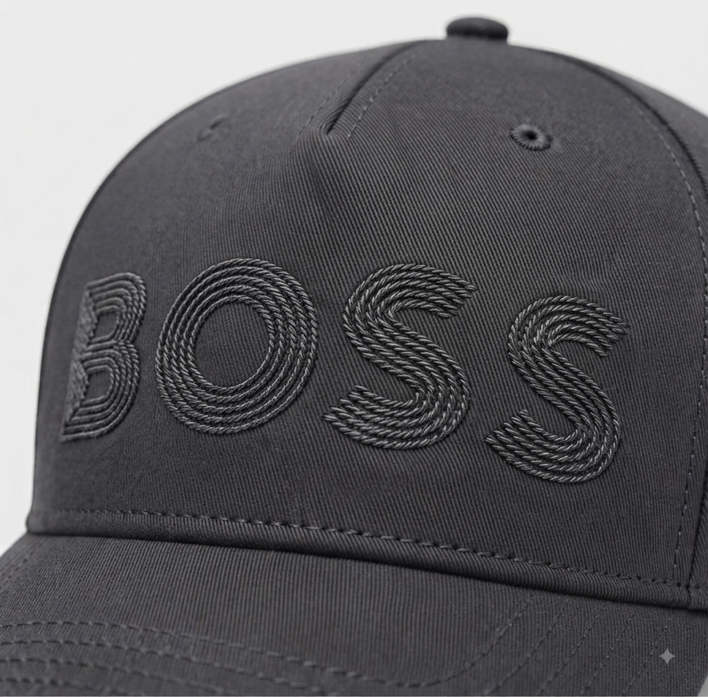 BOSS Gorra Negra Logo Bordado Tonal