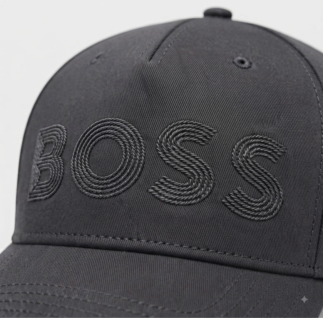 BOSS Gorra Negra Logo Bordado Tonal