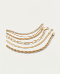 Steve Madden Set de Pulseras Doradas 6 Piezas