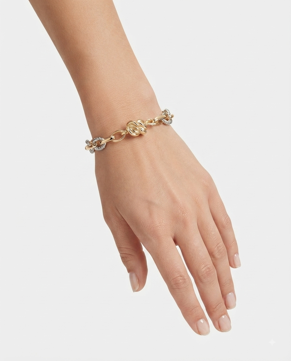 Nautica Pulsera Eslabones Bicolor