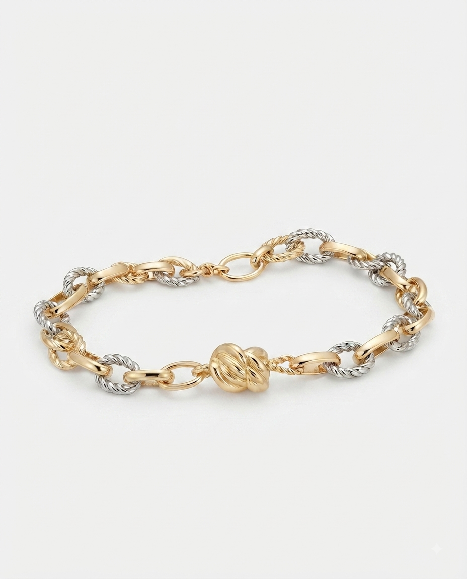 Nautica Pulsera Eslabones Bicolor