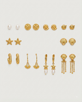 Nicole Miller Set de Aretes Marinos Dorados