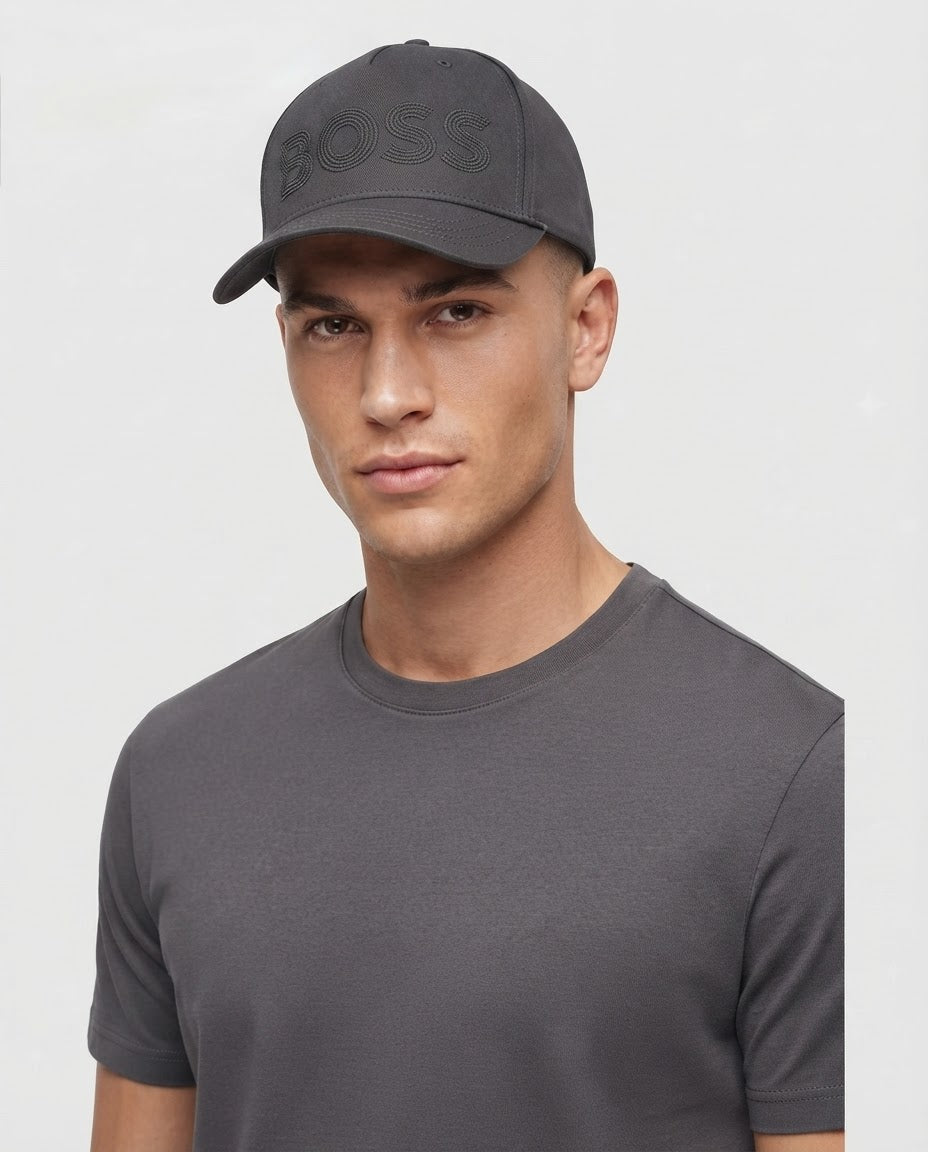 BOSS Gorra Negra Logo Bordado Tonal