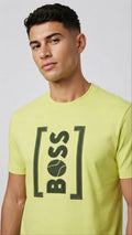 BOSS Playera Amarillo Neón Logo Vertical