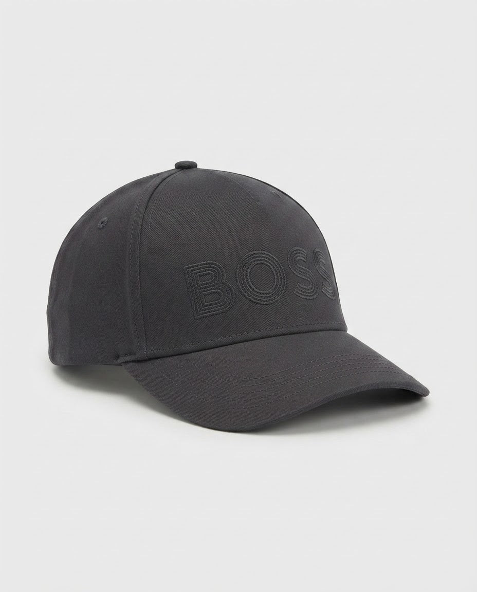 BOSS Gorra Negra Logo Bordado Tonal