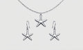 Nine West Set Collar y Aretes Estrella de Mar Plateado