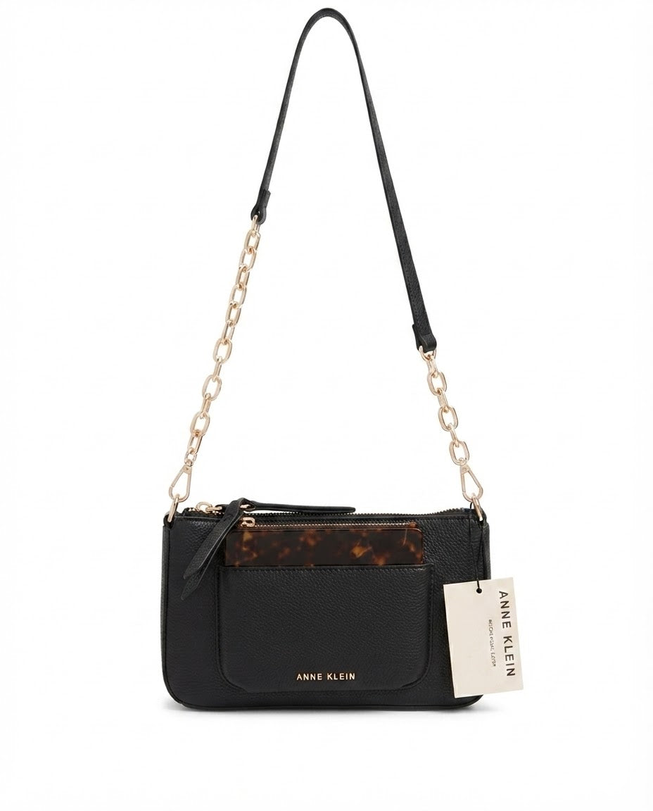 Anne Klein Bolsa Crossbody Negra Multifuncional