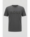 BOSS Playera Gris Oscuro Logo Tonal