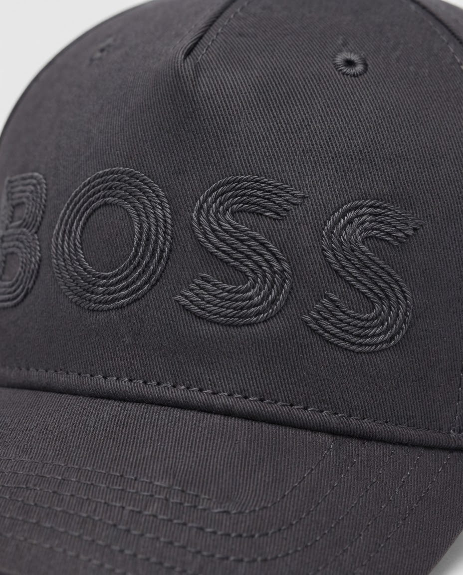 BOSS Gorra Negra Logo Bordado Tonal