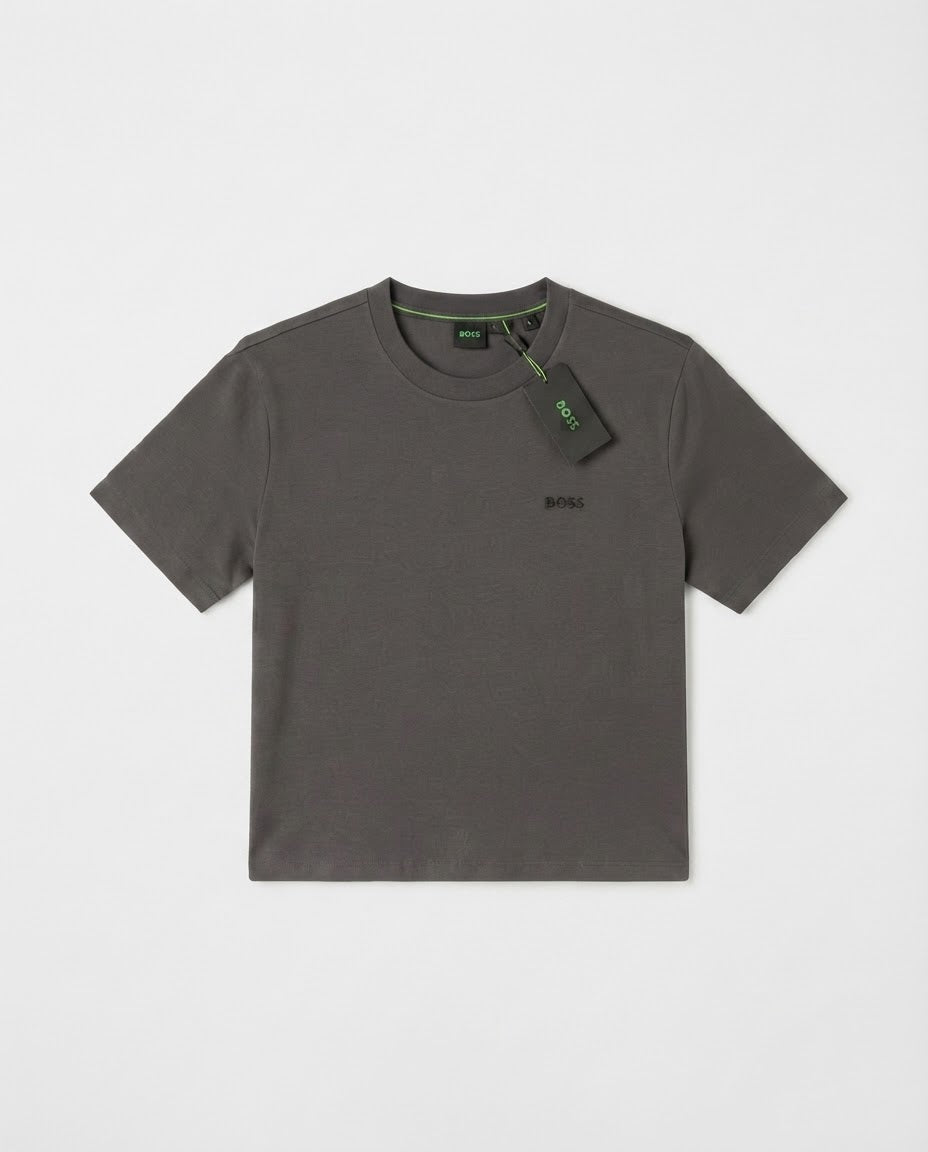 BOSS Playera Gris Logo Pequeño
