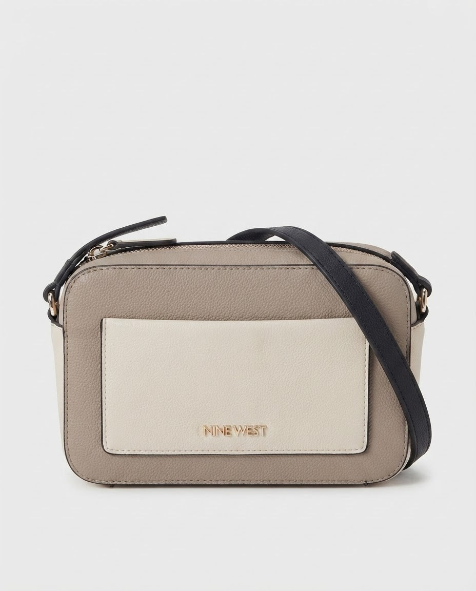 Bolsa Crossbody Nine West Bicolor Beige y Crema