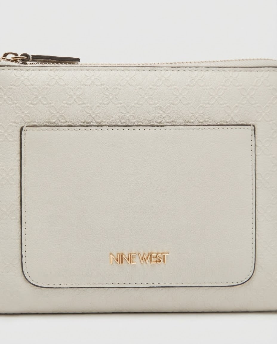 Bolsa Crossbody Nine West Crema con Bolsillo Frontal