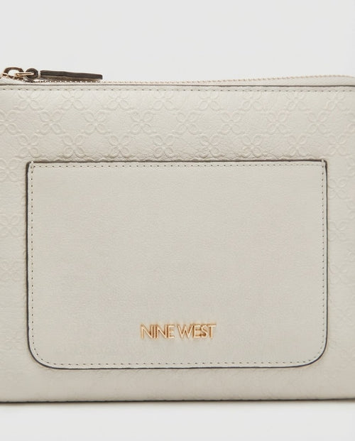 Bolsa Crossbody Nine West Crema con Bolsillo Frontal