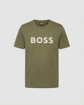 BOSS Playera Verde Olivo Logo Frontal