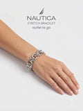 Nautica Pulsera Stretch Eslabones Plateada