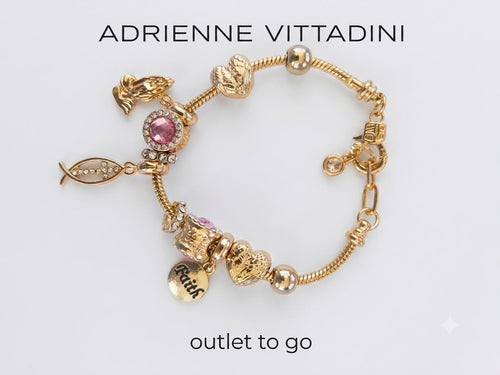 Adrienne Vittadini Pulsera Charms Perlas Dorada