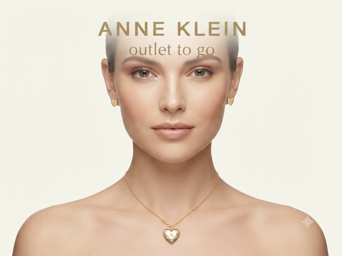 Anne Klein Set Collar y Aretes Corazón Dorado