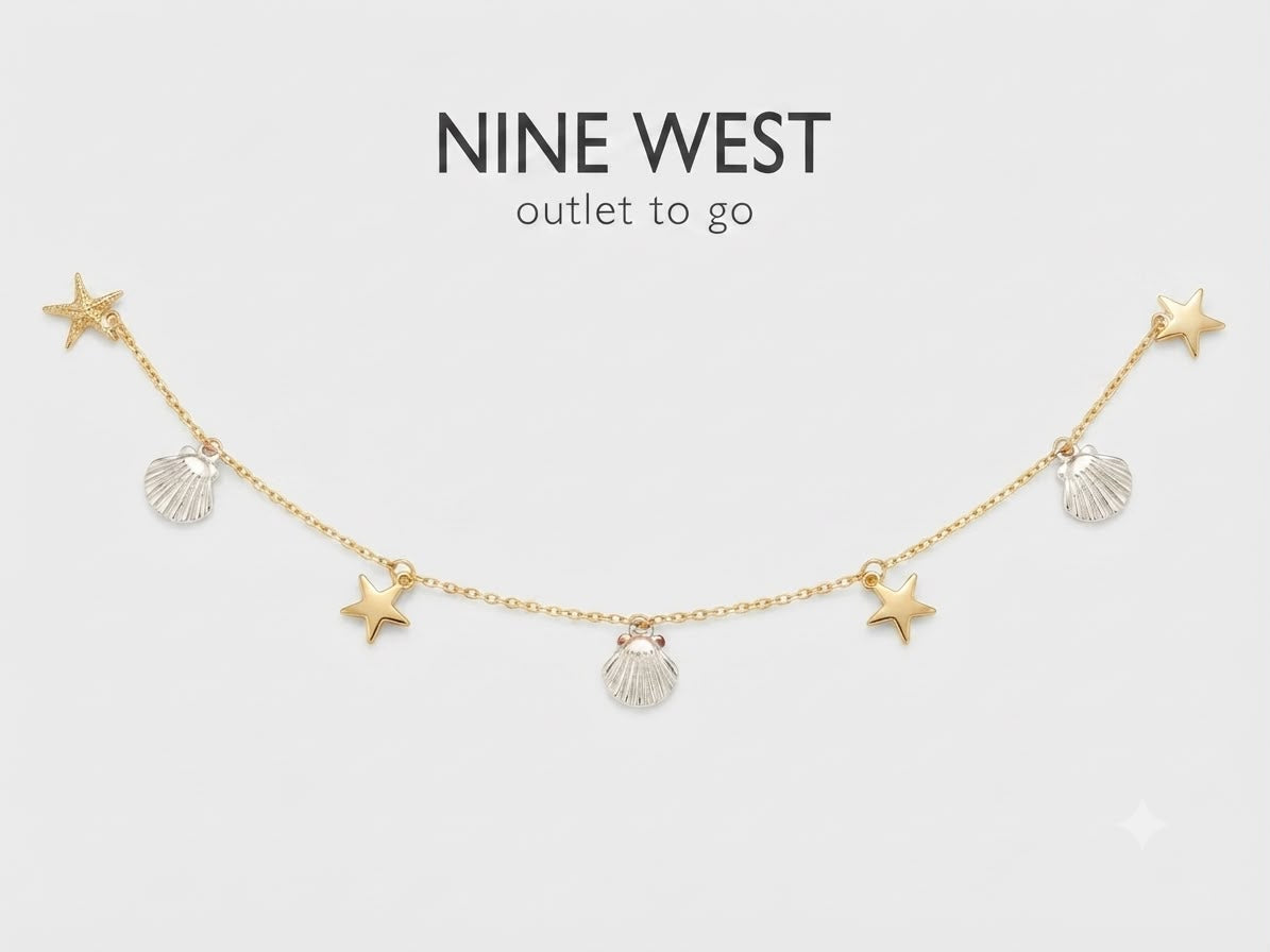 Nine West Pulsera Charms Marinos Dorada