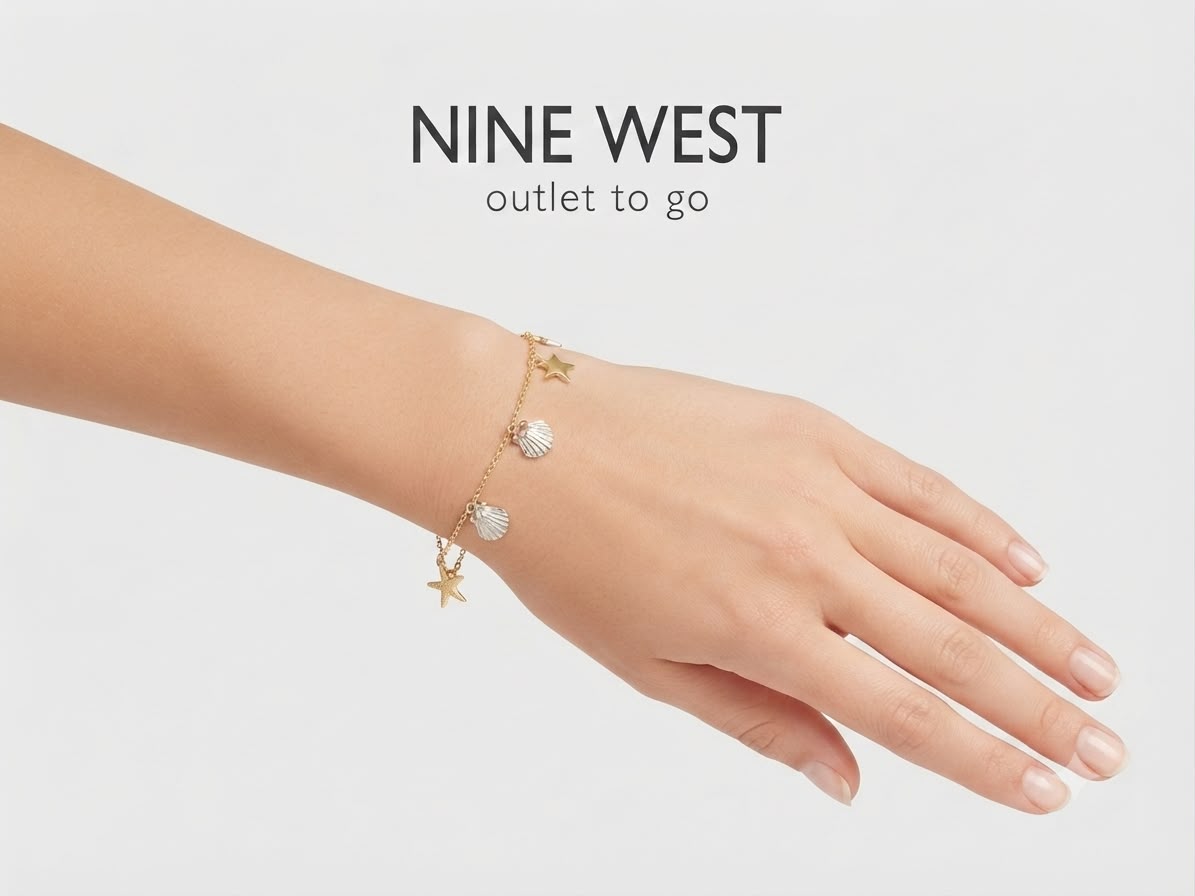 Nine West Pulsera Charms Marinos Dorada