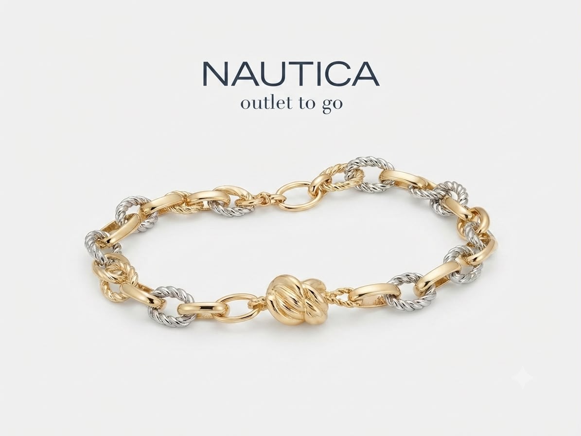 Nautica Pulsera Eslabones Bicolor