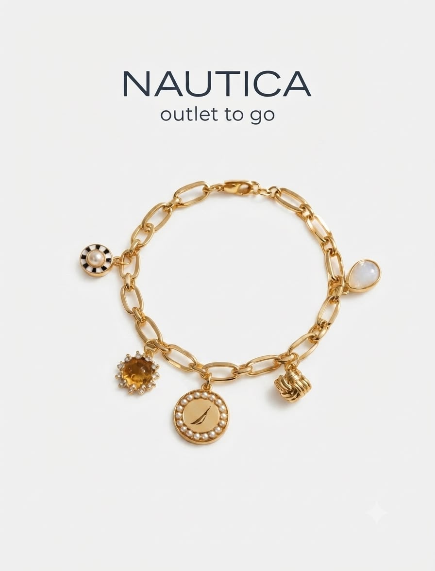 Nautica Pulsera Charms Dorada Colección Náutica