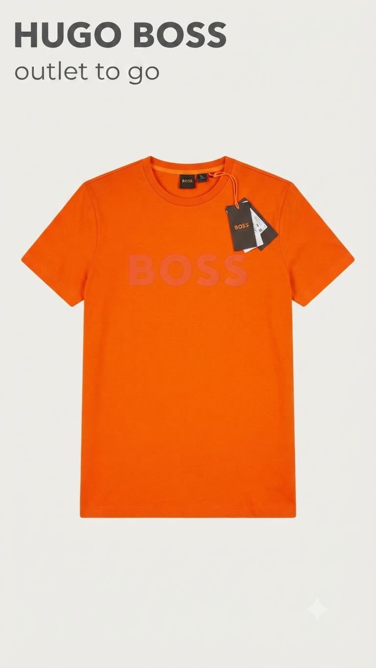 BOSS Playera Naranja Logo Tonal