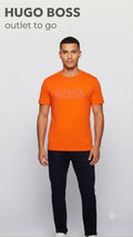BOSS Playera Naranja Logo Tonal