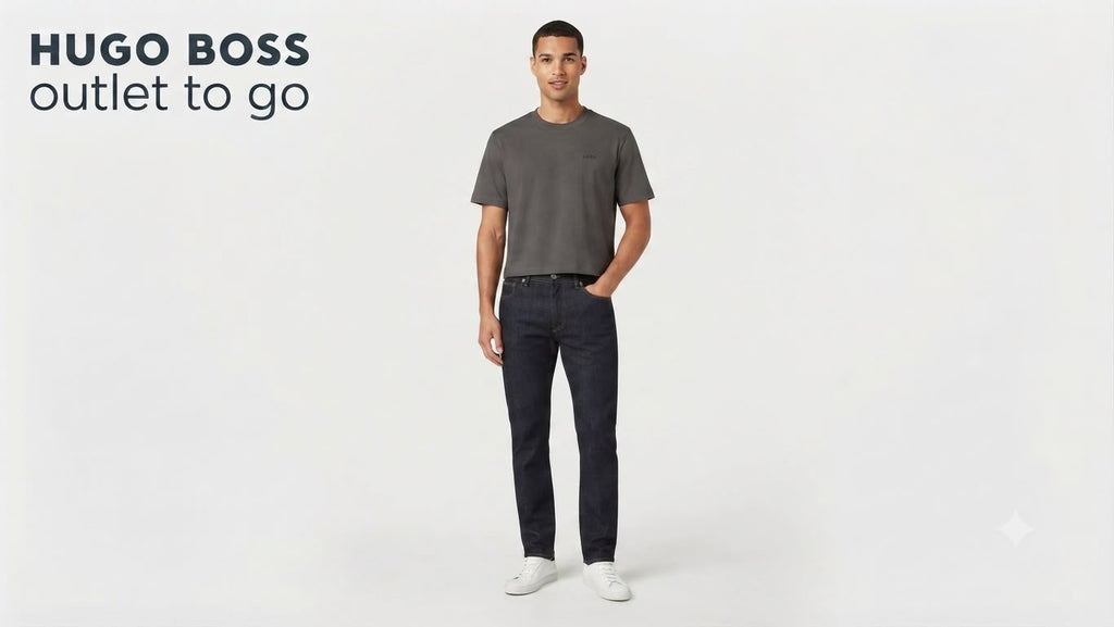 BOSS Playera Gris Logo Pequeño
