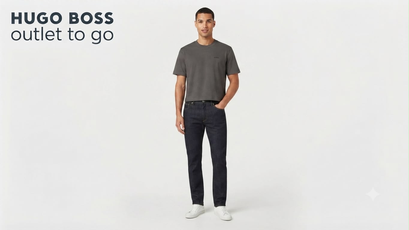 BOSS Playera Gris Logo Pequeño