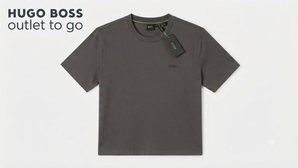 BOSS Playera Gris Logo Pequeño