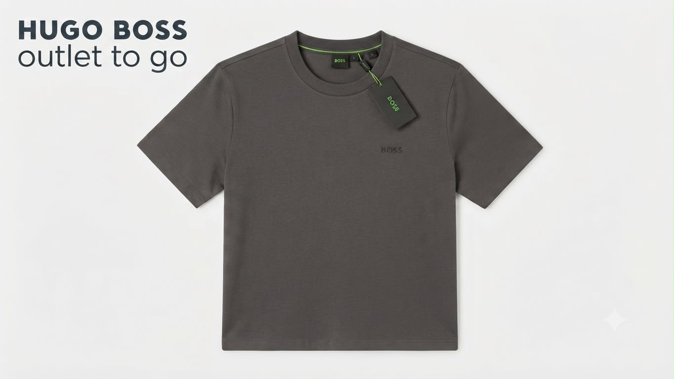 BOSS Playera Gris Logo Pequeño