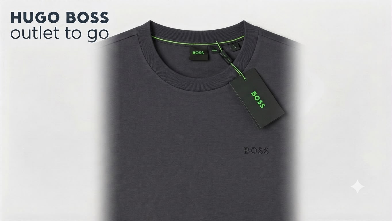 BOSS Playera Gris Logo Pequeño