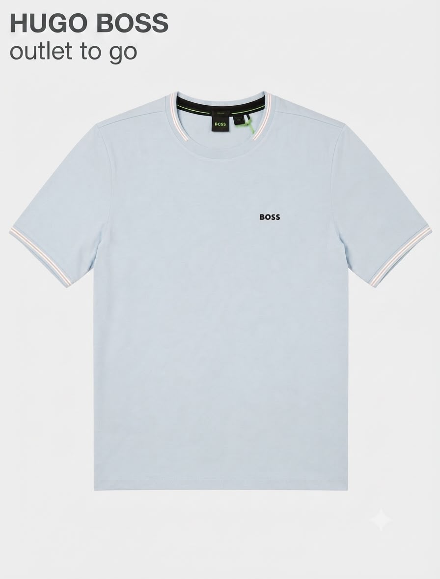 BOSS Playera Azul Claro Logo Pequeño