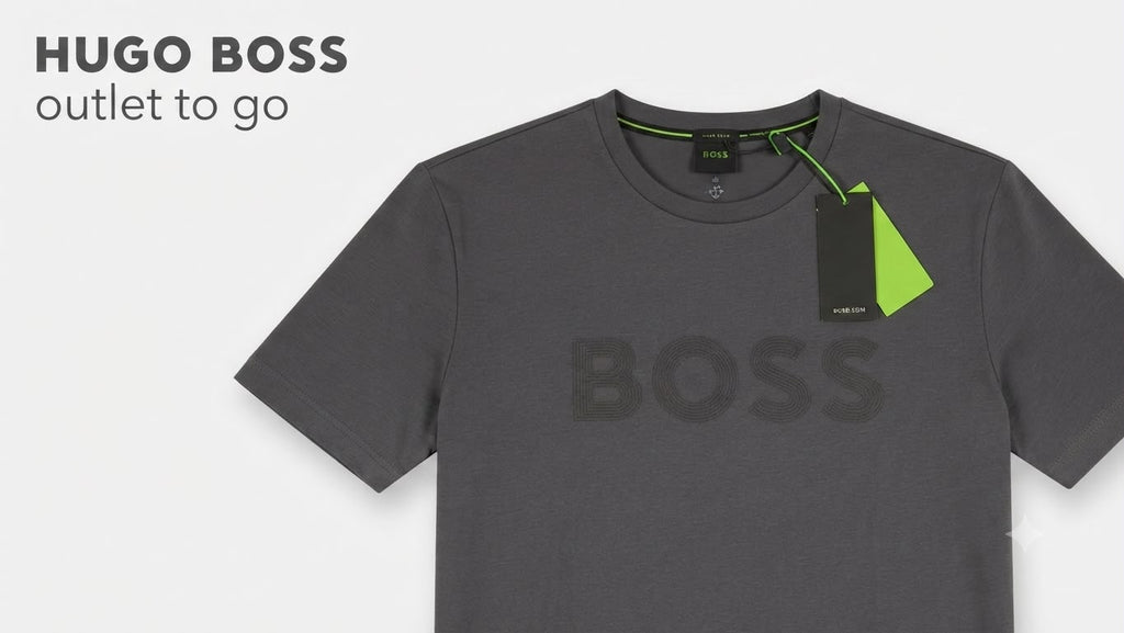 BOSS Playera Gris Oscuro Logo Tonal