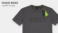 BOSS Playera Gris Oscuro Logo Tonal