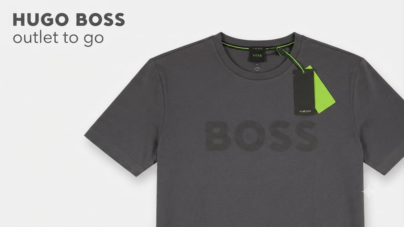 BOSS Playera Gris Oscuro Logo Tonal