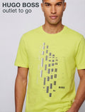 BOSS Playera Amarillo Neón Gráfico Abstracto
