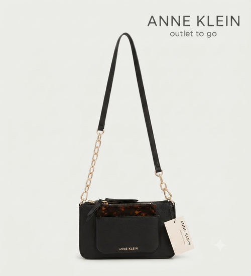 Anne Klein Bolsa Crossbody Negra Multifuncional