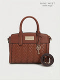 Bolsa Satchel Nine West Café Tejida