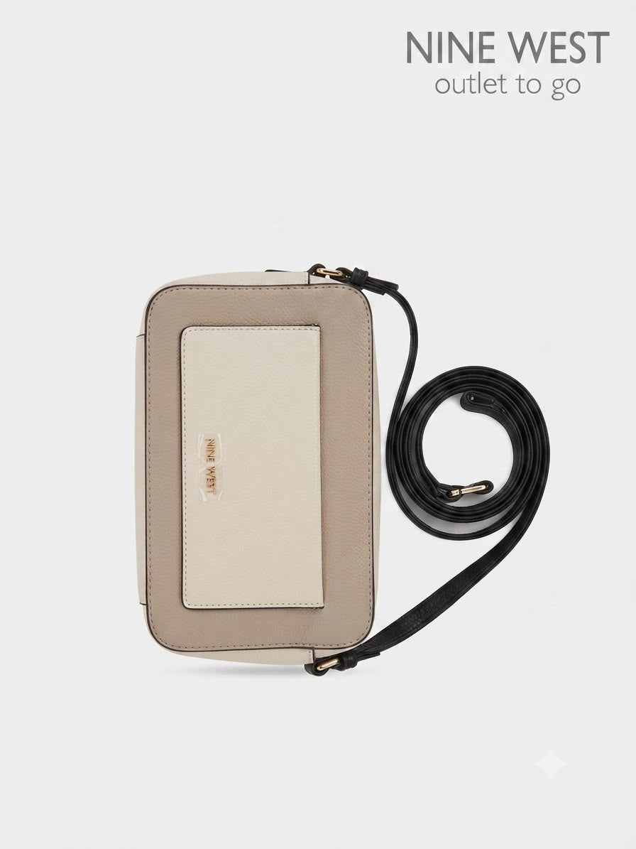 Bolsa Crossbody Nine West Bicolor Beige y Crema