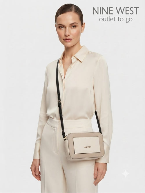 Bolsa Crossbody Nine West Bicolor Beige y Crema