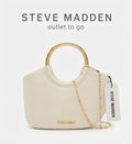 Steve Madden Bolsa Satchel Ivory con Asa Metálica